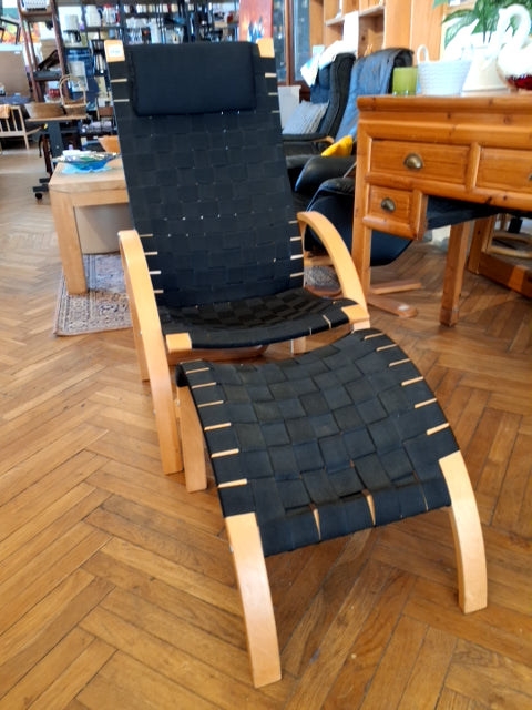 Lænestol med fodskammel